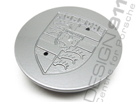 Wheel Cap Silver with Silver crest metal for Porsche
